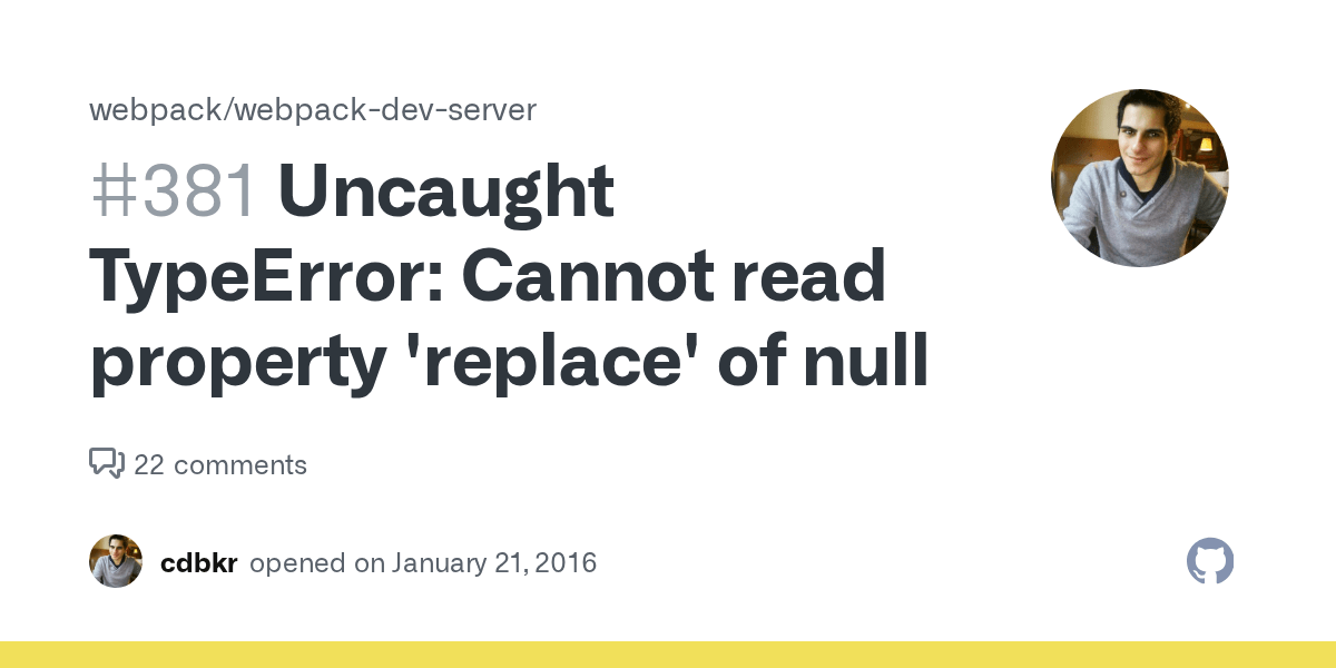 Uncaught TypeError Cannot read property 'replace' of null · Issue 381