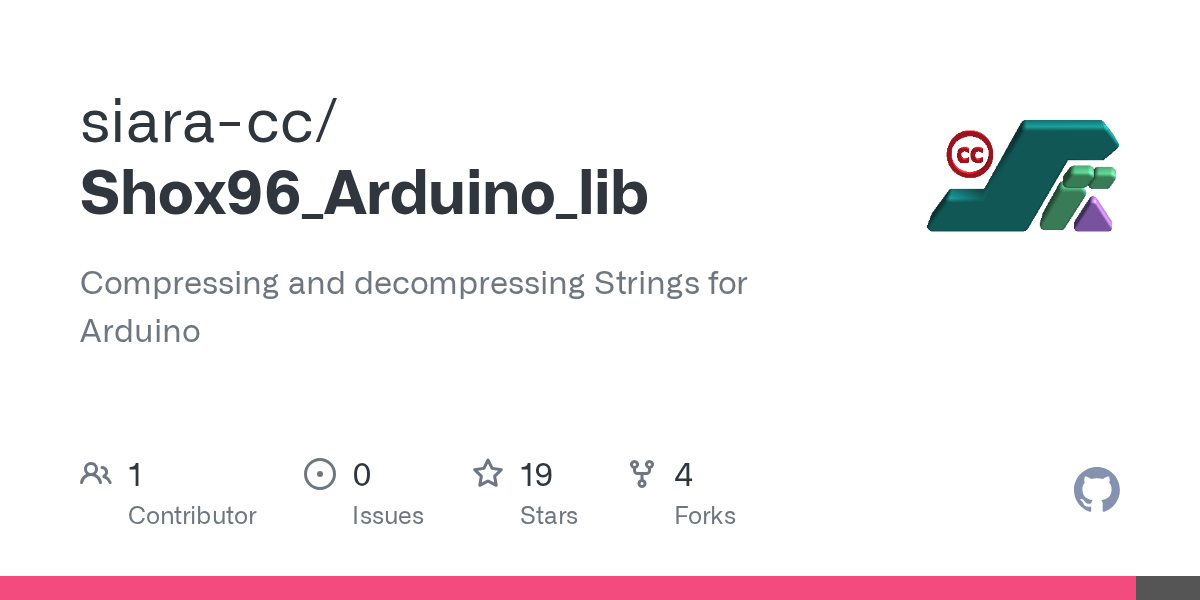 GitHub siaracc/Shox96_Arduino_lib Compressing and