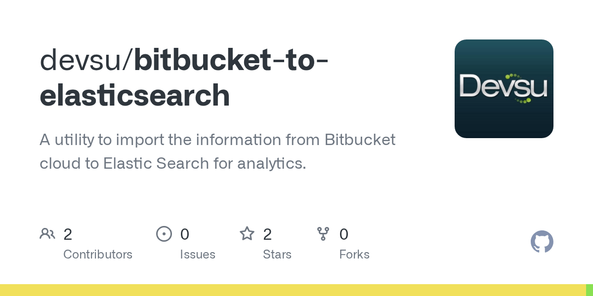 GitHub devsu/bitbuckettoelasticsearch A utility to import the information from Bitbucket