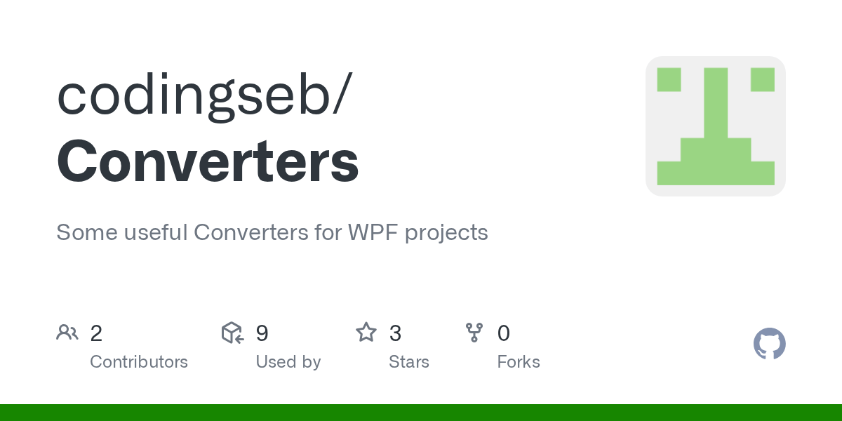 GitHub codingseb/Converters Some useful Converters for WPF projects