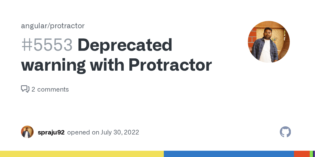 Deprecated warning with Protractor · Issue 5553 · angular/protractor