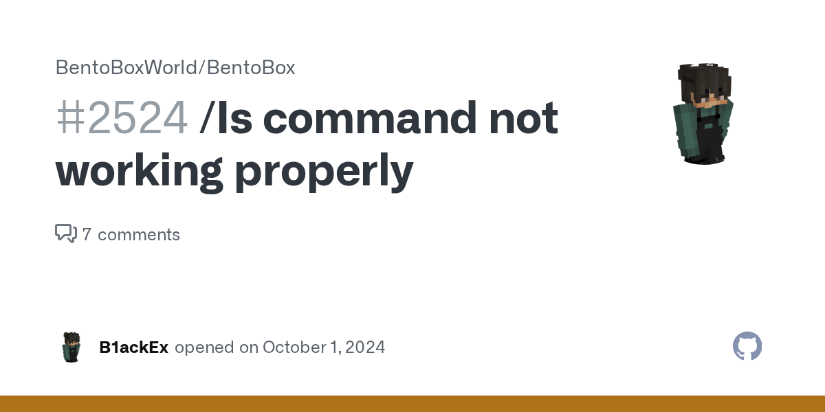 /Is command not working properly · Issue 2524 · BentoBoxWorld/BentoBox