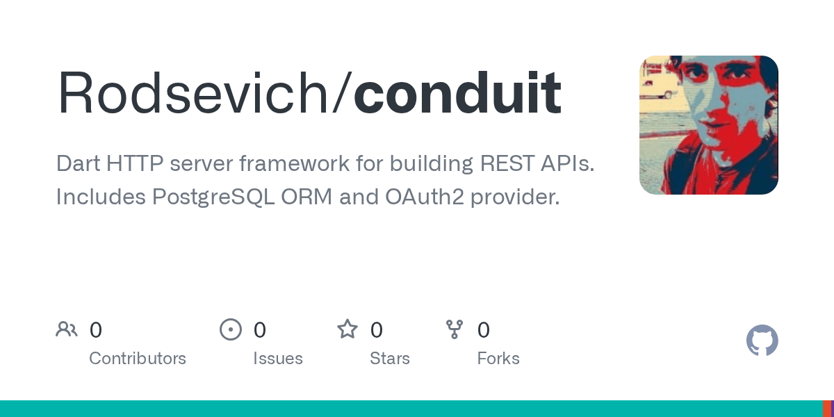 GitHub Rodsevich/conduit Dart HTTP server framework for building