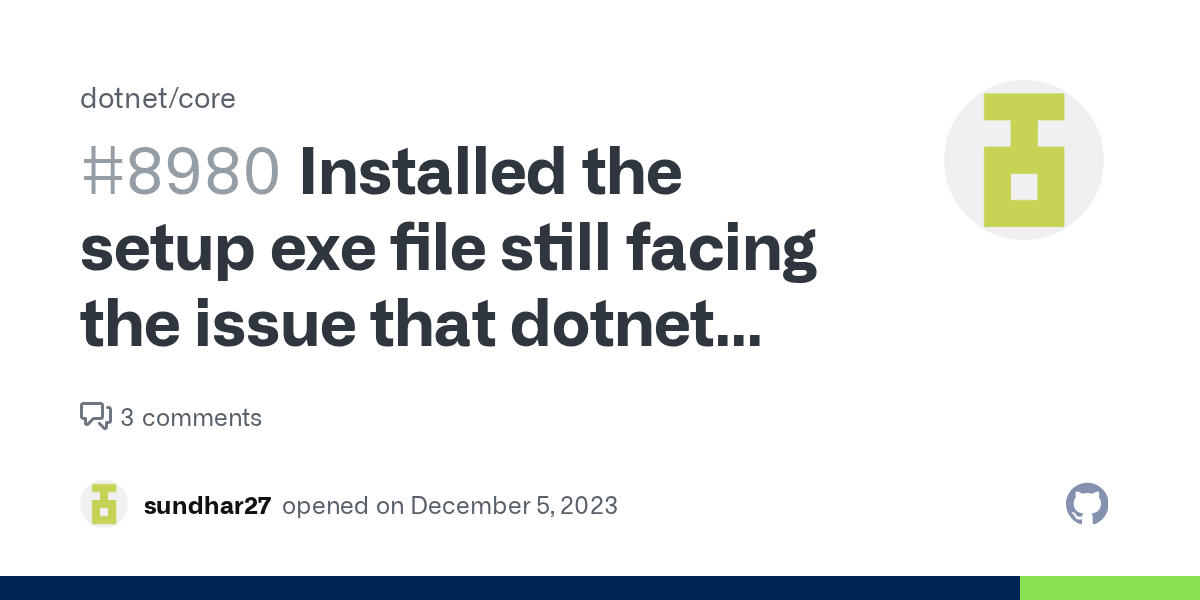 Installed the setup exe file still facing the issue that sdk is