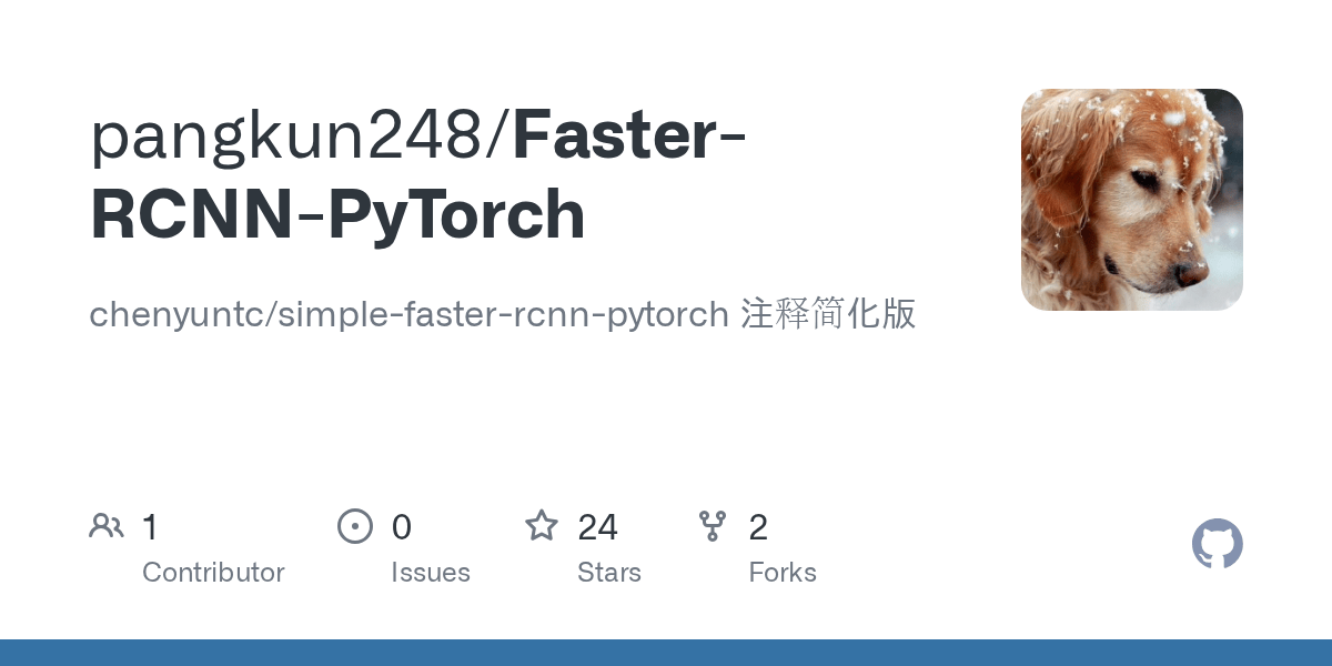 GitHub pangkun248/FasterRCNNPyTorch chenyuntc/simplefasterrcnn