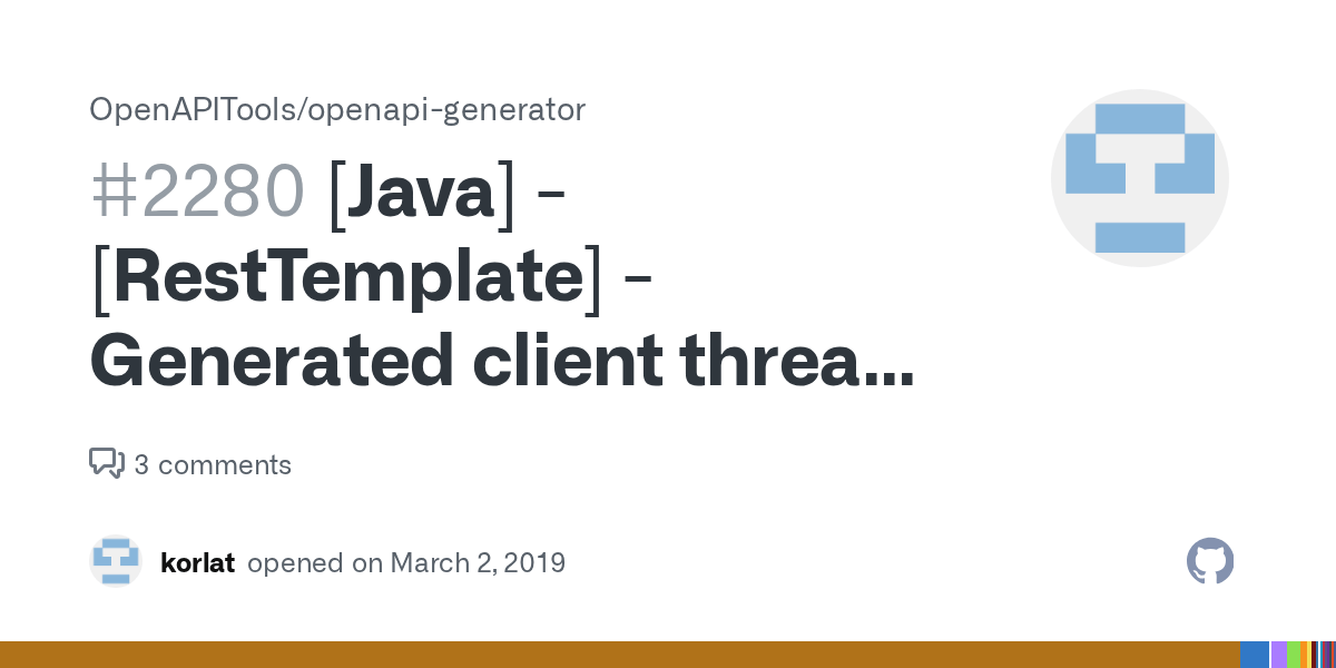 [Java] [RestTemplate] Generated client thread safety · Issue 2280
