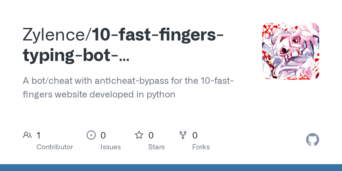 GitHub Zylence/10fastfingerstypingbotlightning