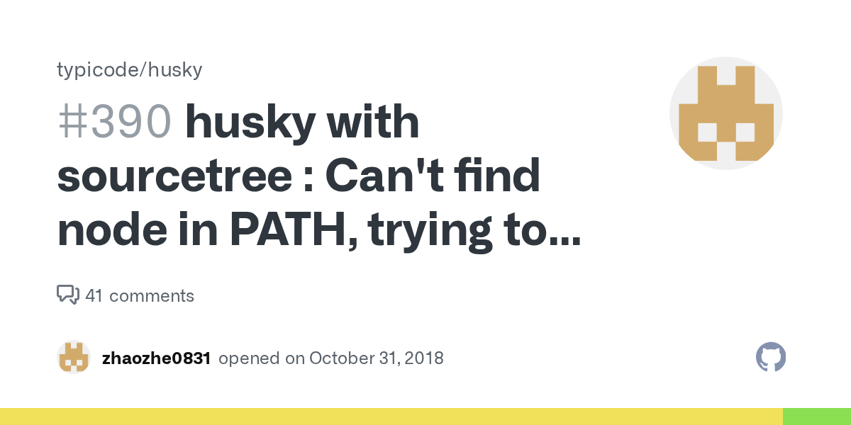 husky with sourcetree Can't find node in PATH, trying to find a node
