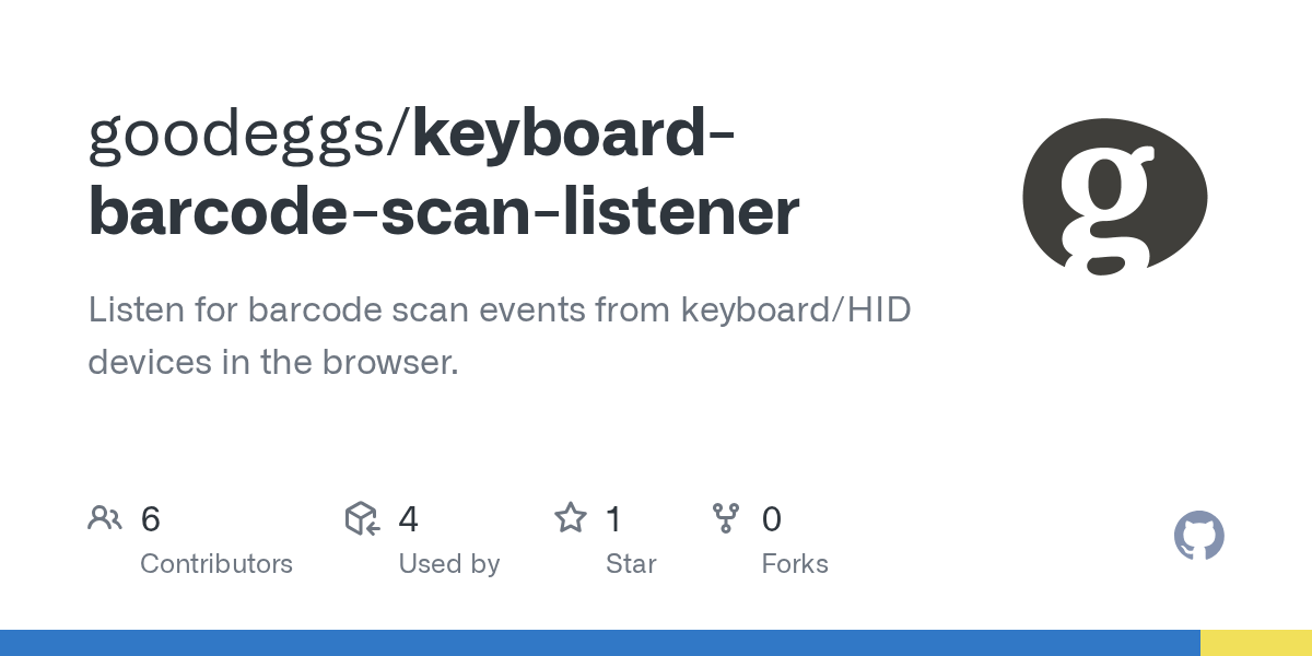 GitHub goodeggs/keyboardbarcodescanlistener Listen for barcode