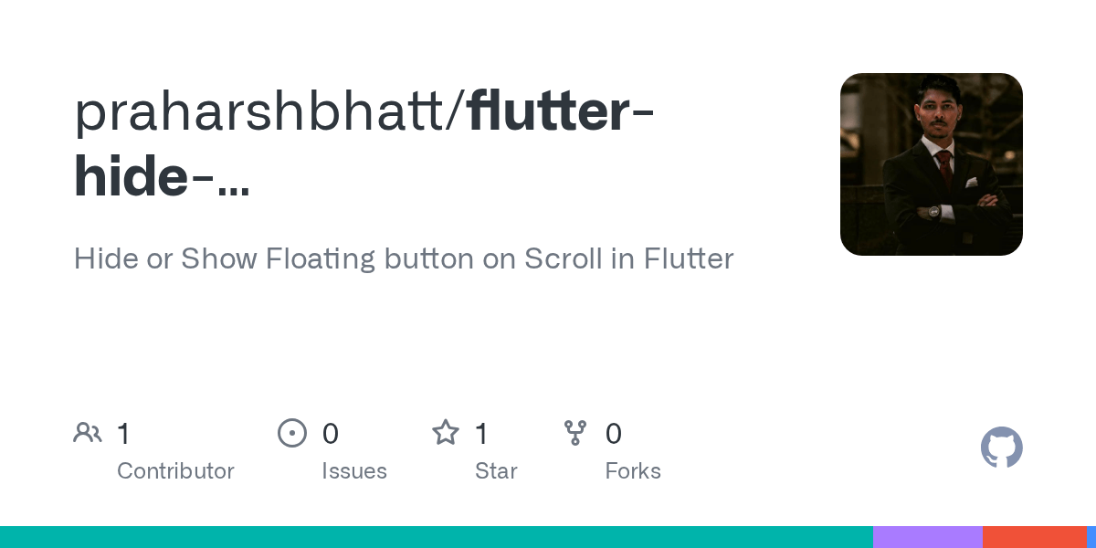 GitHub praharshbhatt/flutterhidefloatingactionbuttononscroll