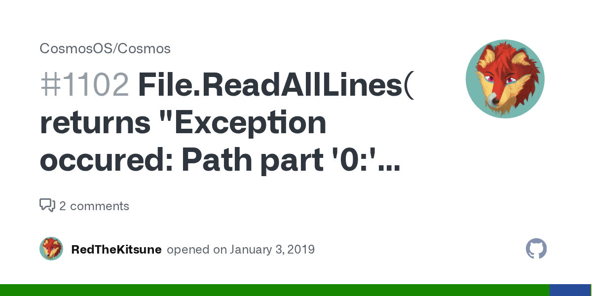 File.ReadAllLines() returns "Exception occured Path part '0' not found!" when path starts with
