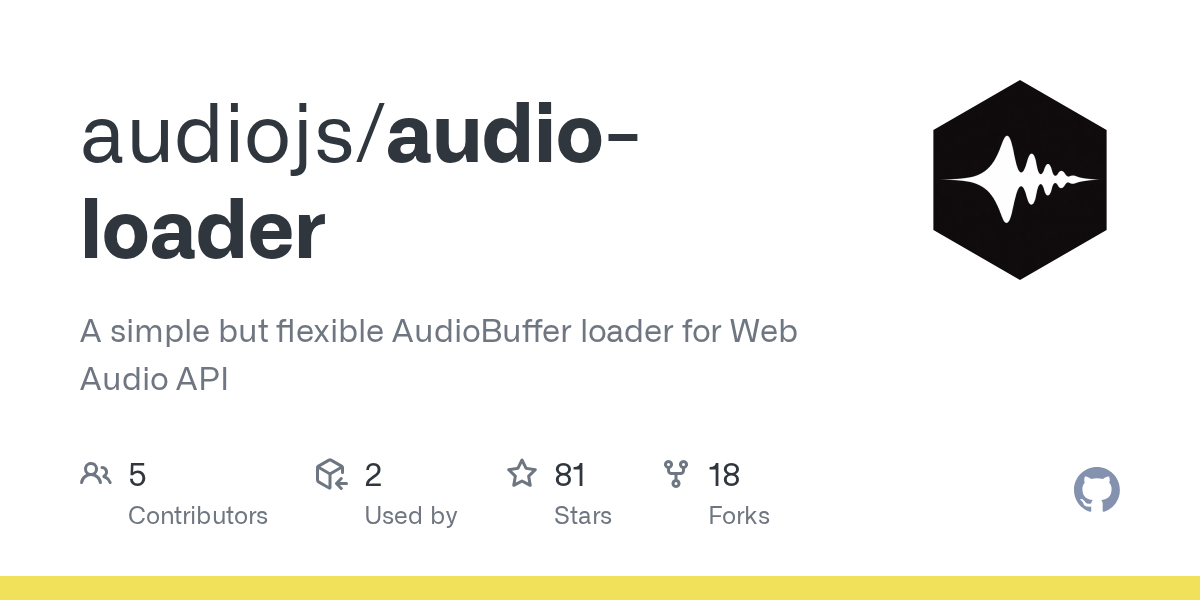 GitHub audiojs/audioloader A simple but flexible AudioBuffer loader