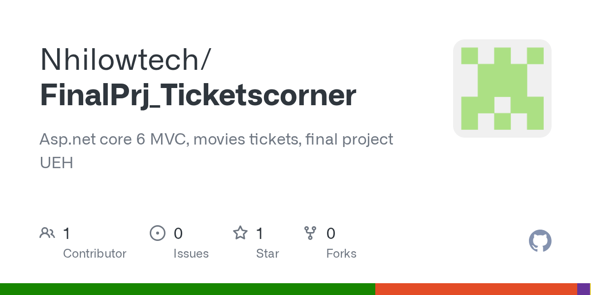GitHub Nhilowtech/FinalPrj_Ticketscorner core 6 MVC, movies