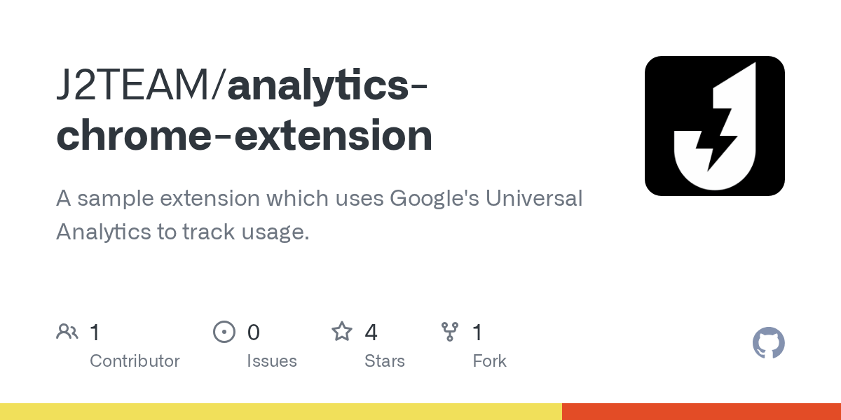 GitHub J2TEAM/analyticschromeextension A sample extension which