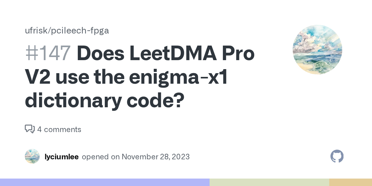 Does LeetDMA Pro V2 use the enigmax1 dictionary code? · Issue 147