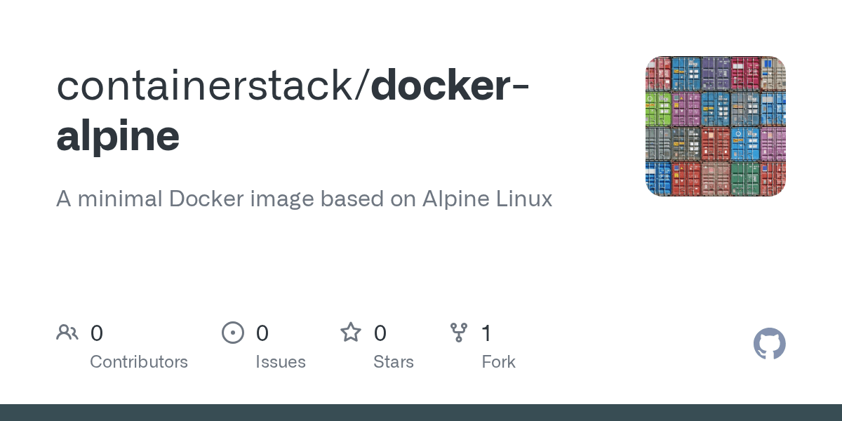 GitHub containerstack/dockeralpine A minimal Docker image based on