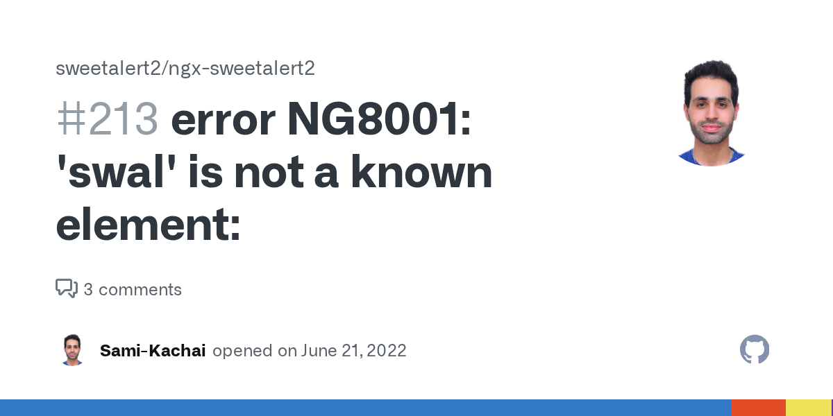 error NG8001 'swal' is not a known element · Issue 213 · sweetalert2