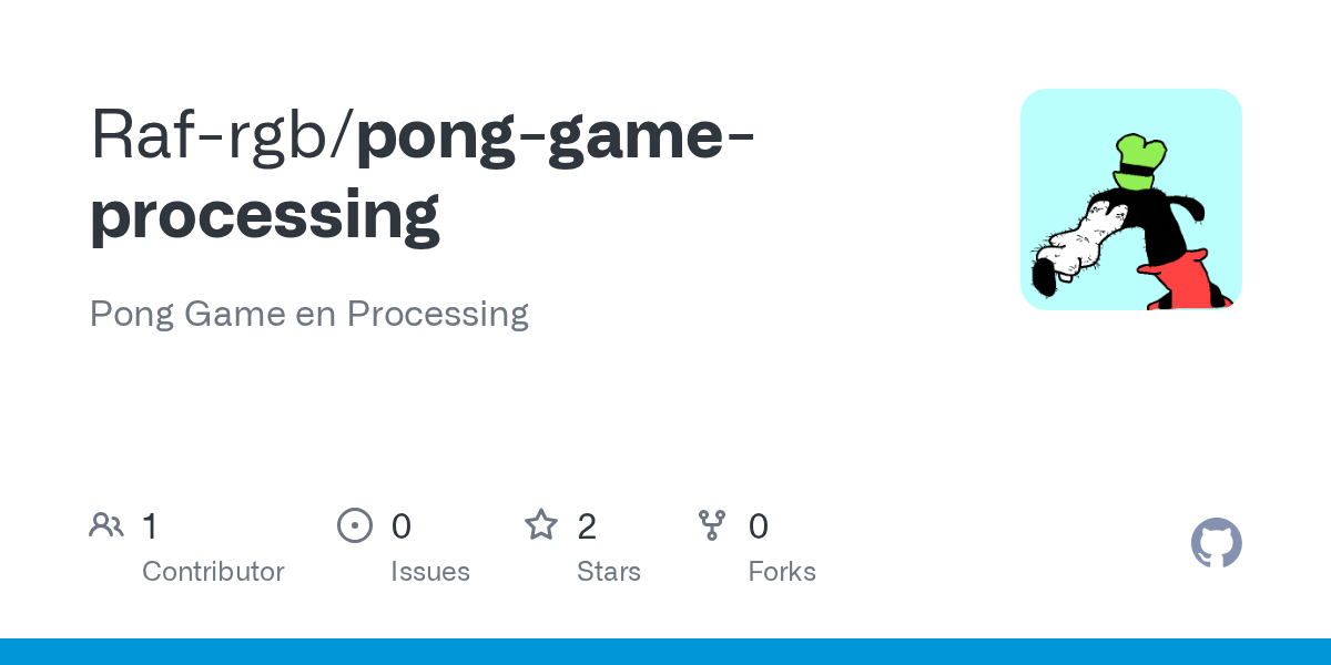 GitHub Rafrgb/ponggameprocessing Pong Game en Processing