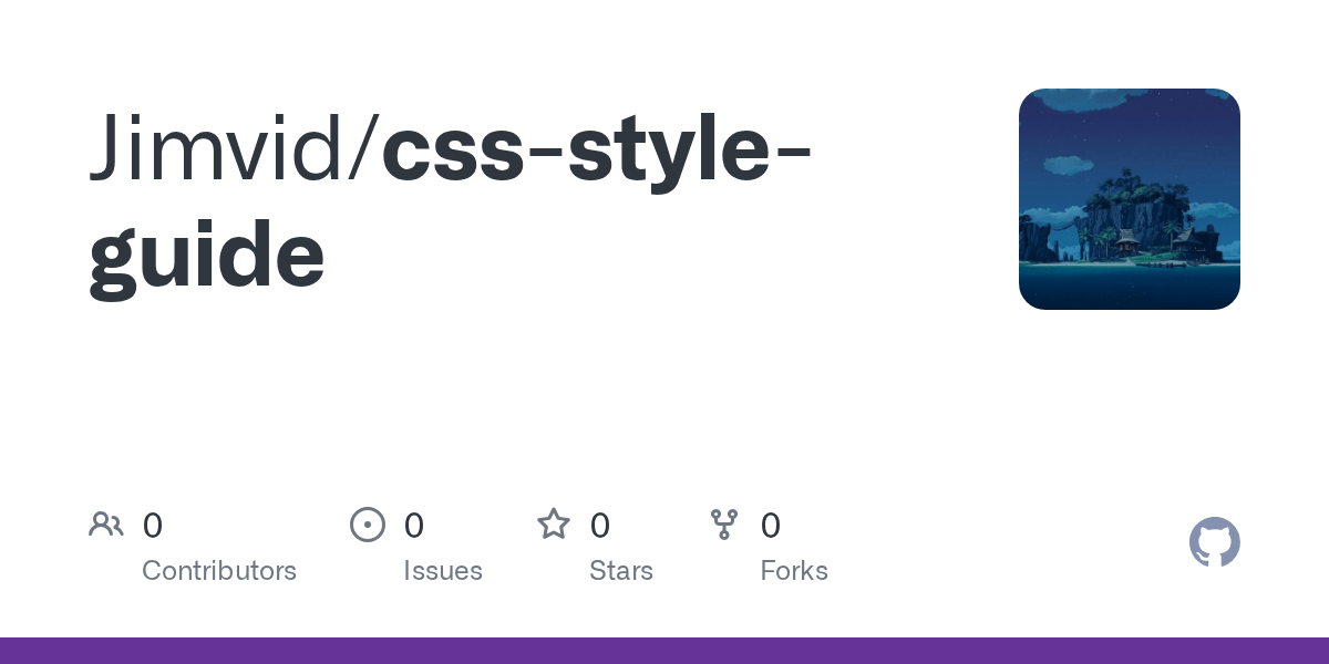 GitHub Jimvid/cssstyleguide