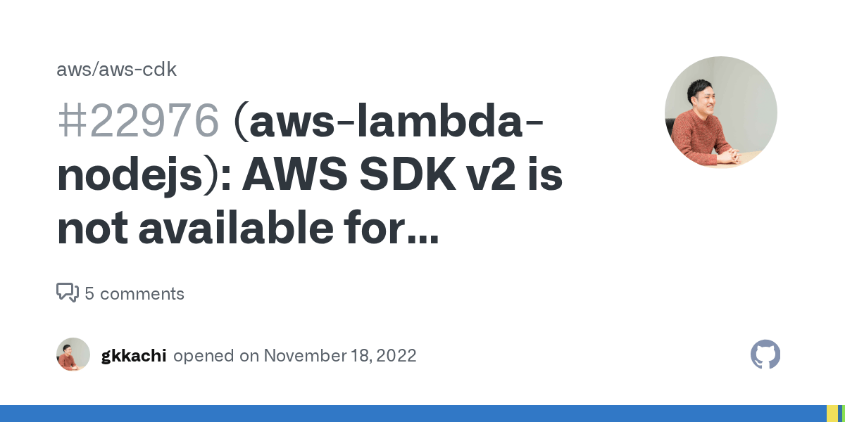 (awslambdanodejs) AWS SDK v2 is not available for node18.x runtime