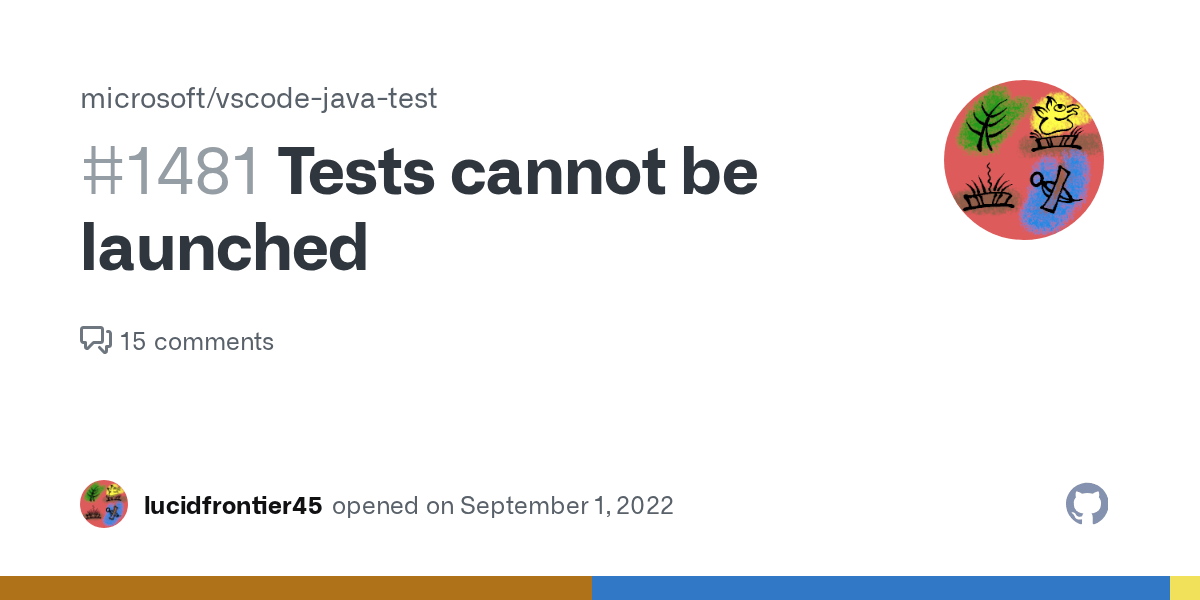 Tests cannot be launched · Issue 1481 · microsoft/vscodejavatest