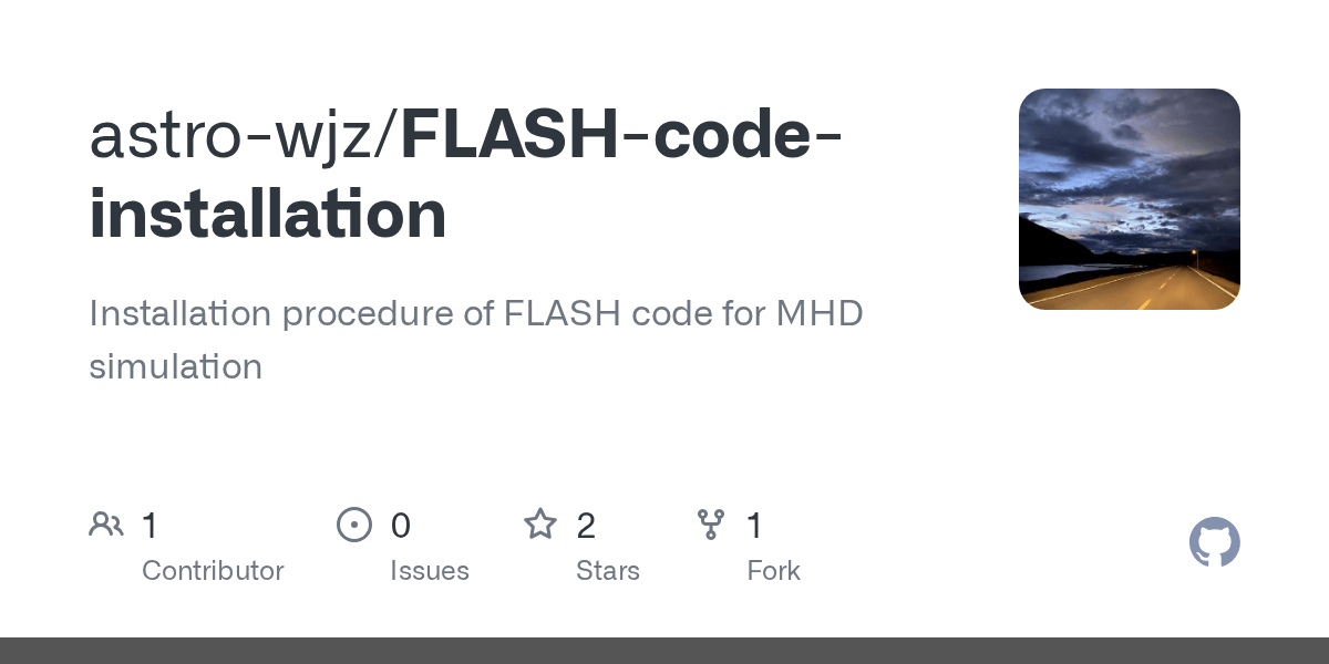 GitHub astrowjz/FLASHcodeinstallation Installation procedure of