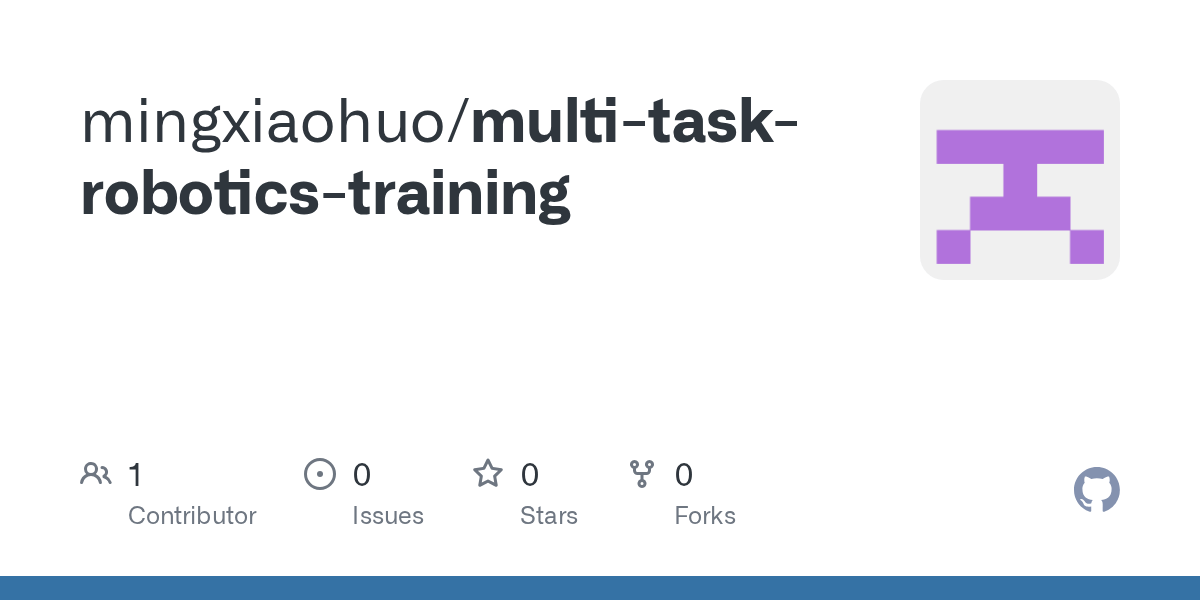 GitHub mingxiaohuo/multitaskroboticstraining