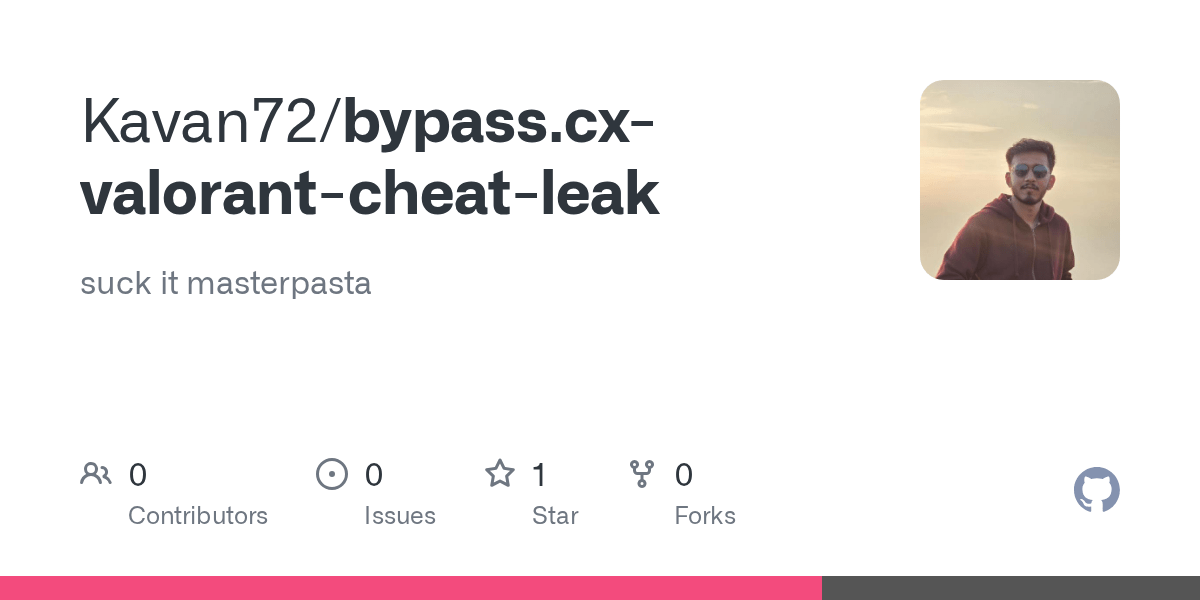 GitHub Kavan72/bypass.cxvalorantcheatleak suck it masterpasta