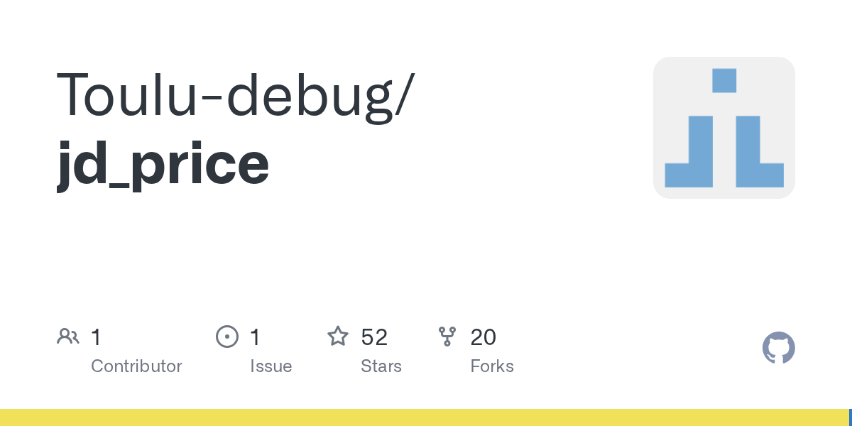 GitHub Touludebug/jd_price