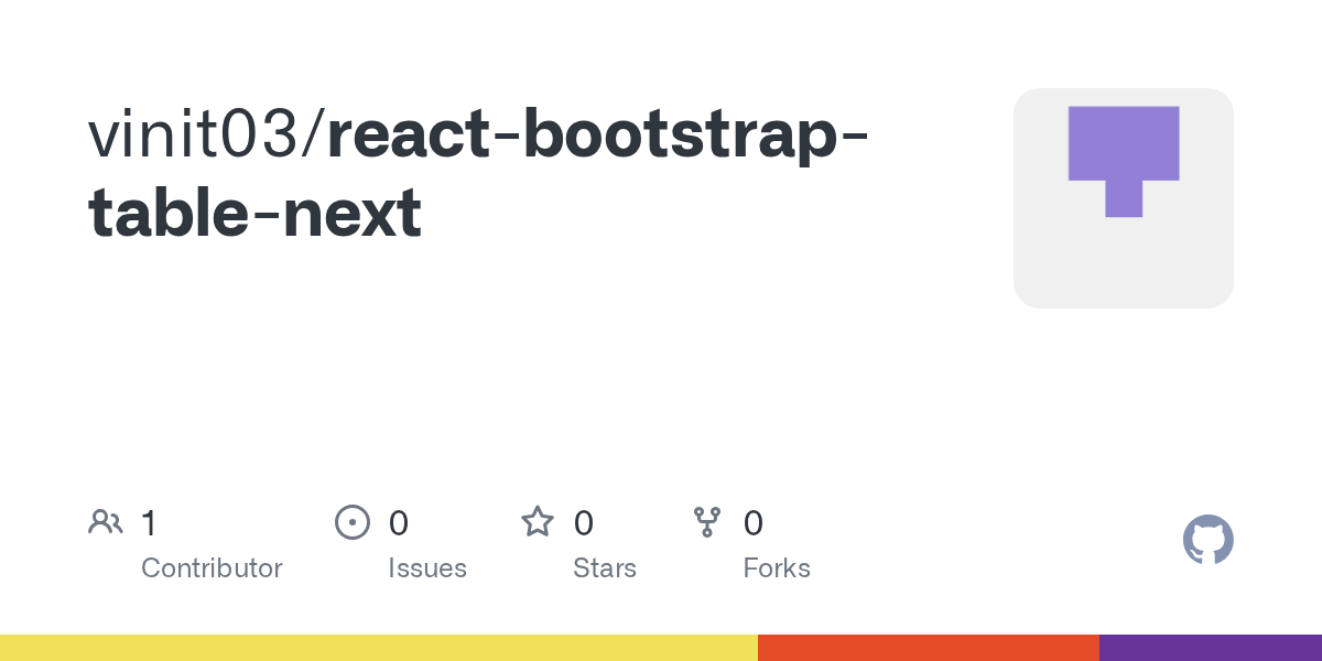 GitHub vinit03/reactbootstraptablenext