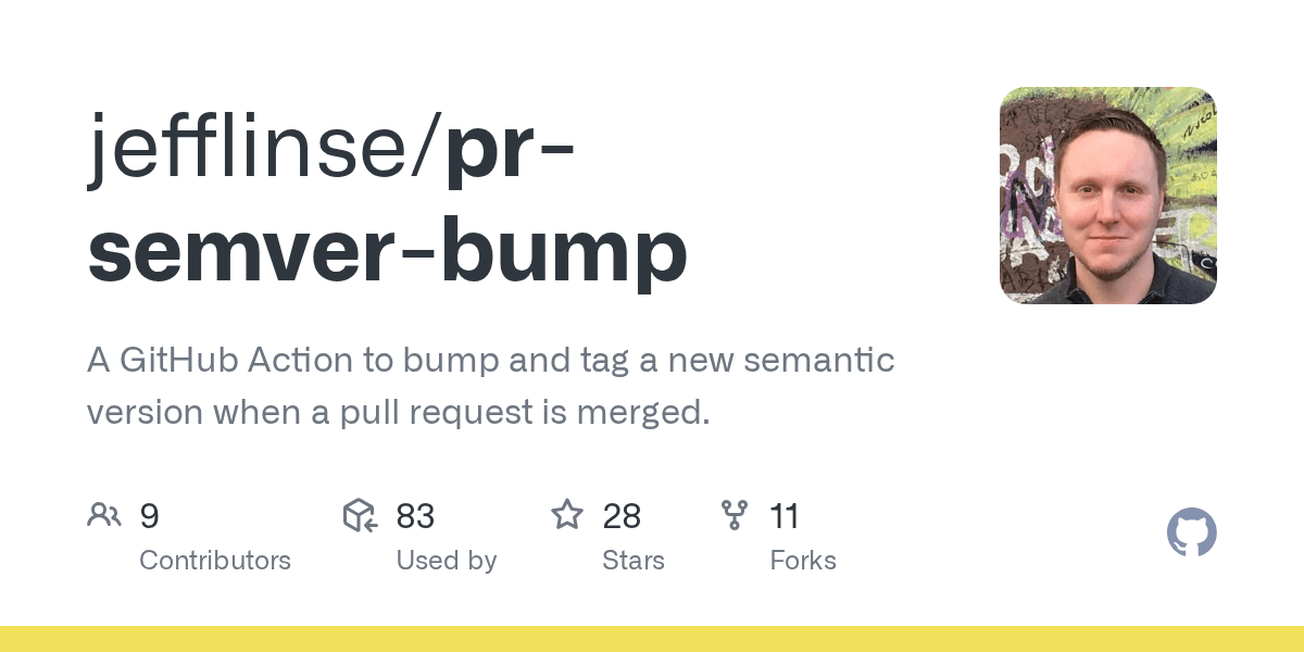 GitHub jefflinse/prsemverbump A GitHub Action to bump and tag a