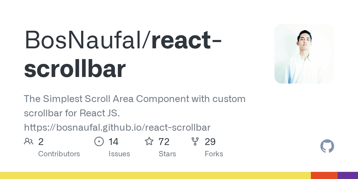 GitHub BosNaufal/reactscrollbar The Simplest Scroll Area Component