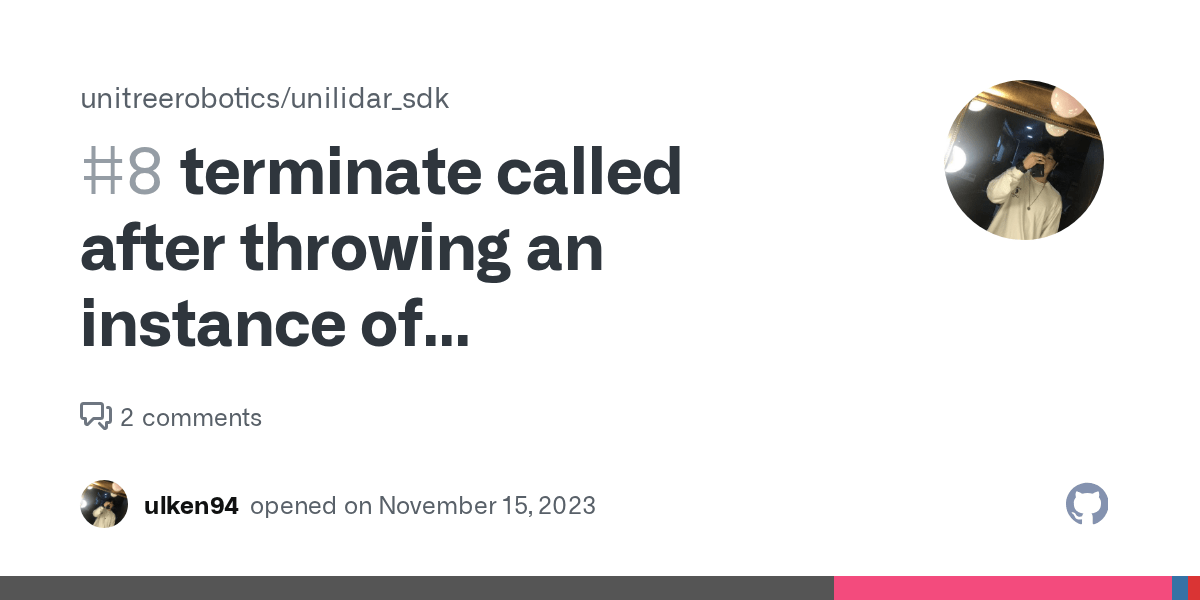 terminate called after throwing an instance of 'serialIOException