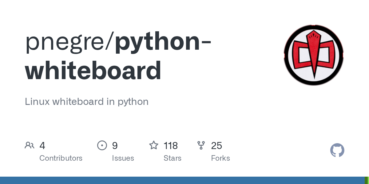 GitHub pnegre/pythonwhiteboard Linux whiteboard in python