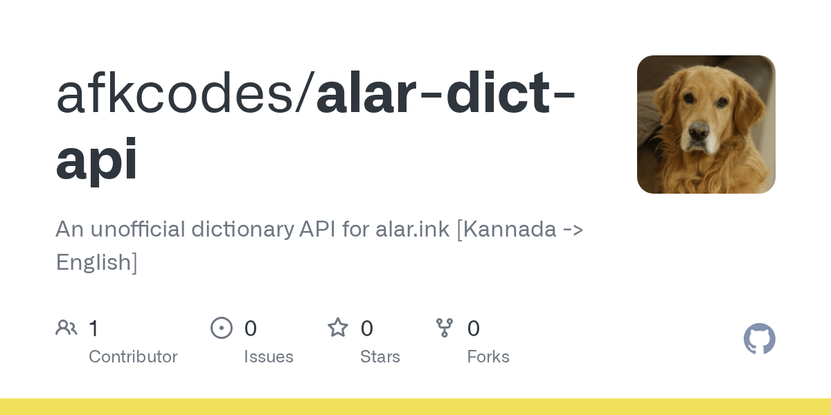 GitHub afkcodes/alardictapi An unofficial dictionary API for alar