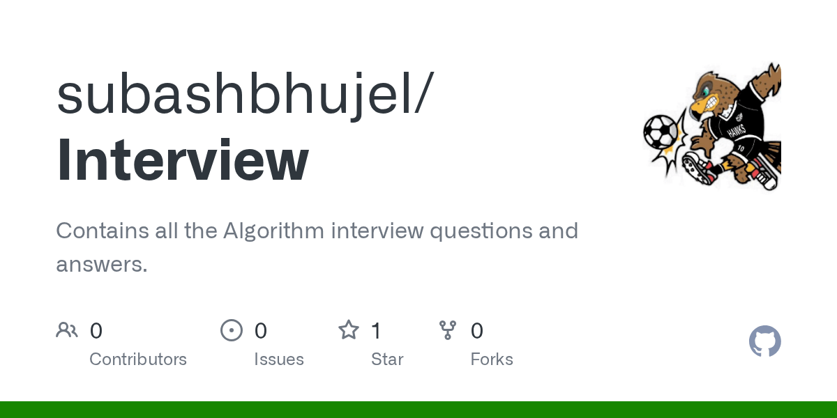 GitHub subashbhujel/Interview Contains all the Algorithm interview