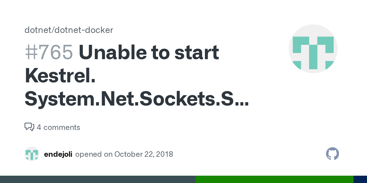 Unable to start Kestrel. (13