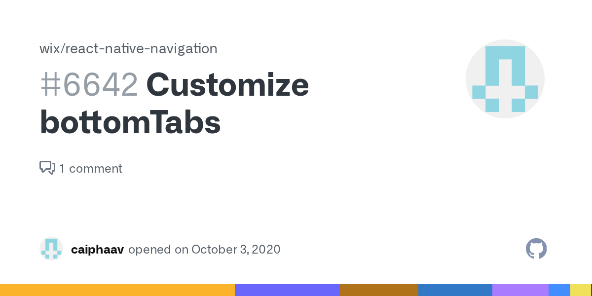 Customize bottomTabs · Issue 6642 · wix/reactnativenavigation · GitHub