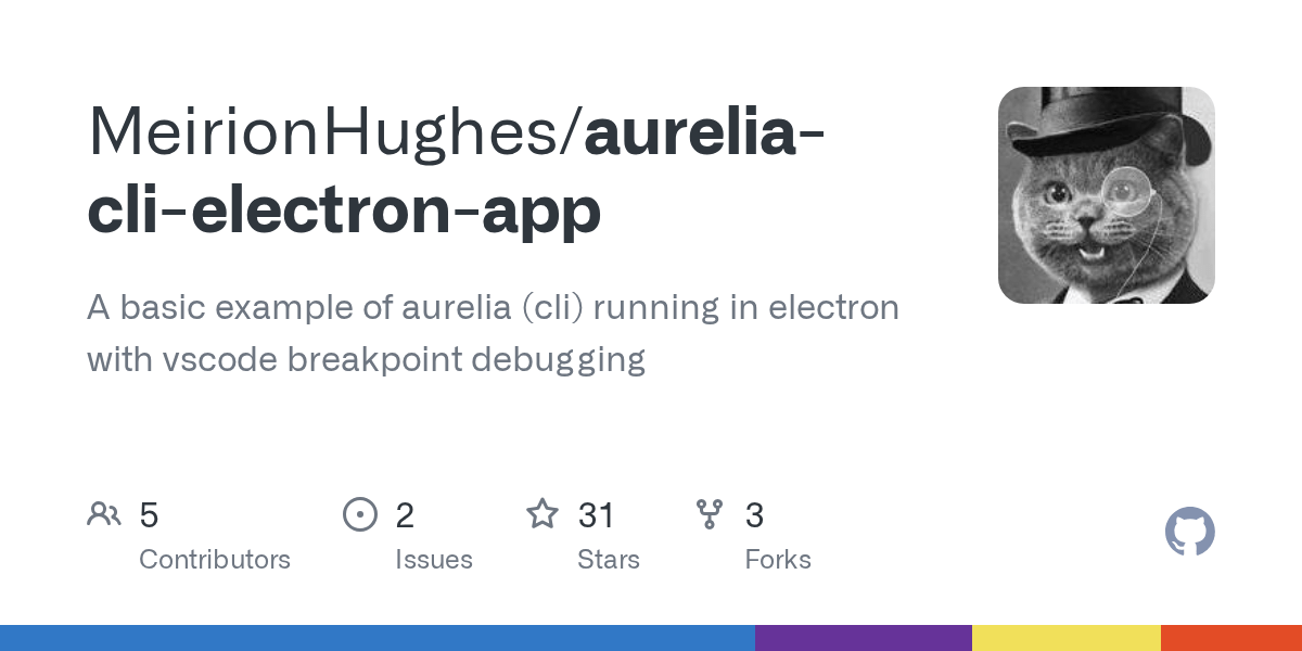 GitHub MeirionHughes/aureliaclielectronapp A basic example of aurelia (cli) running in