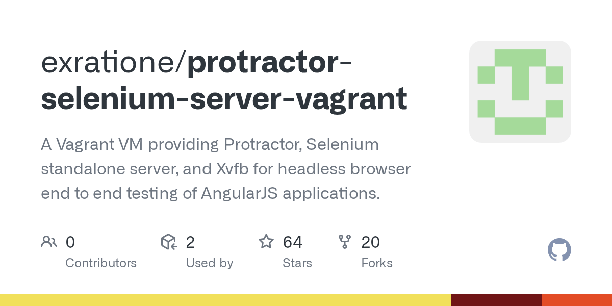 GitHub exratione/protractorseleniumservervagrant A Vagrant VM