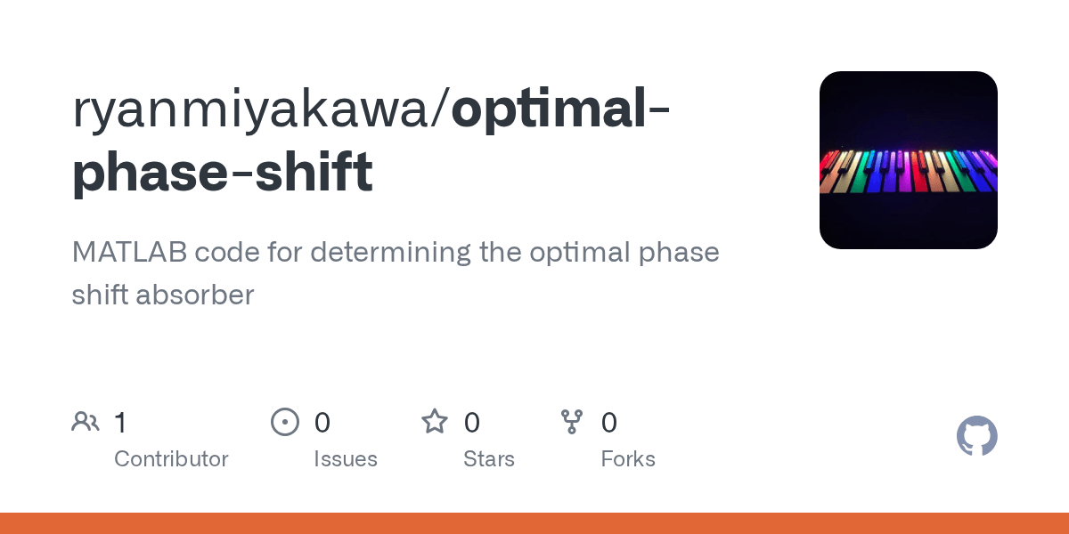 GitHub ryanmiyakawa/optimalphaseshift MATLAB code for determining