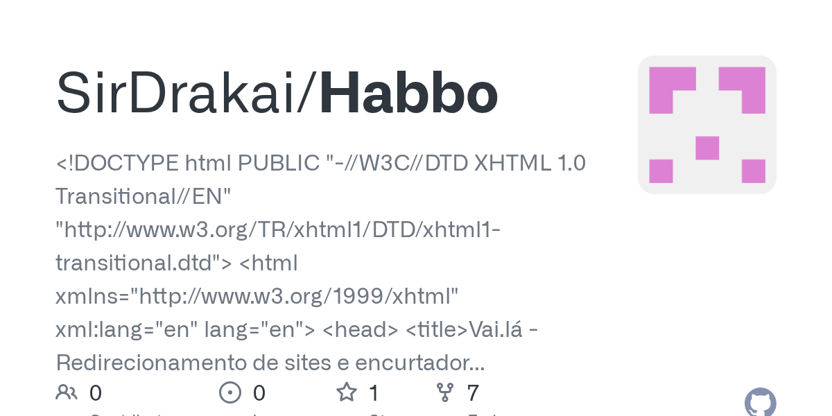 GitHub SirDrakai/Habbo Vai.lá Red