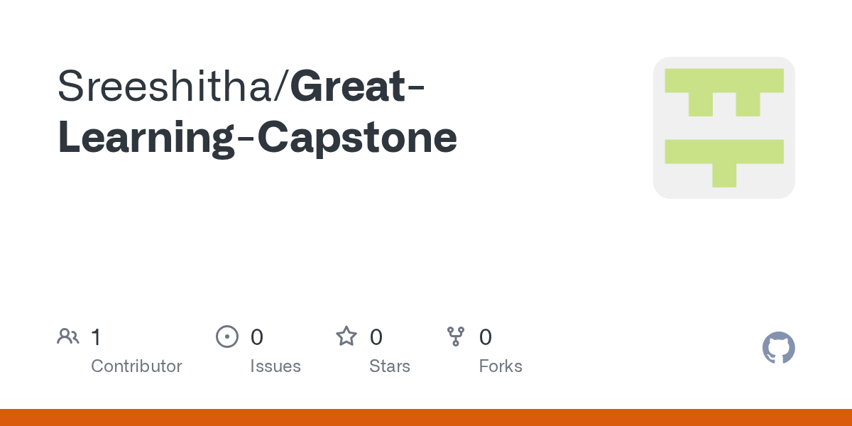 GitHub Sreeshitha/GreatLearningCapstone