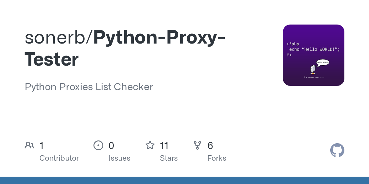 GitHub sonerb/PythonProxyTester Python Proxies List Checker