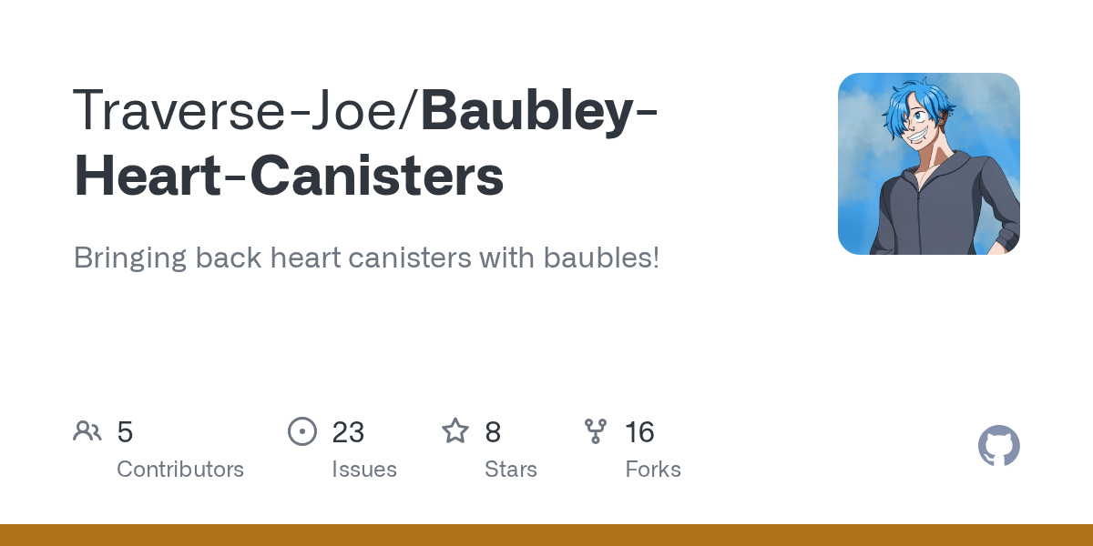 GitHub TraverseJoe/BaubleyHeartCanisters Bringing back heart