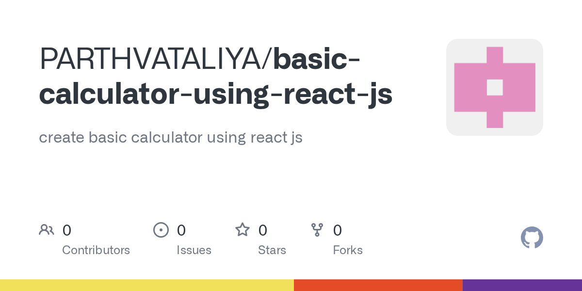 GitHub PARTHVATALIYA/basiccalculatorusingreactjs create basic