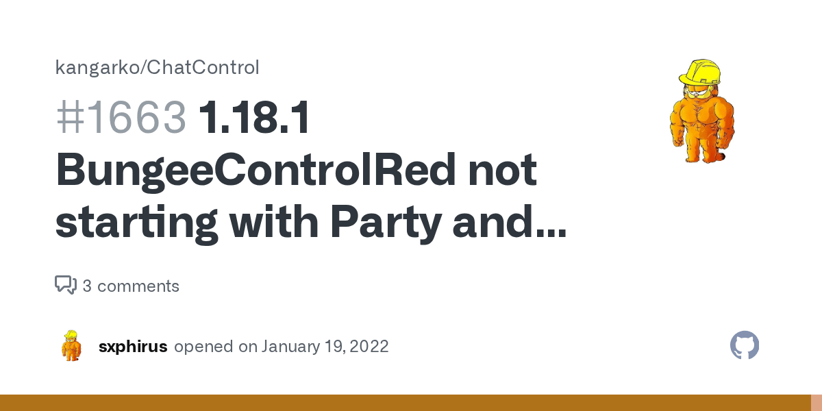 1.18.1 BungeeControlRed not starting with Party and friends bungeecord