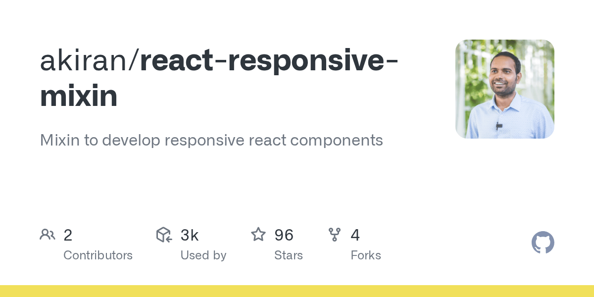 GitHub akiran/reactresponsivemixin Mixin to develop responsive