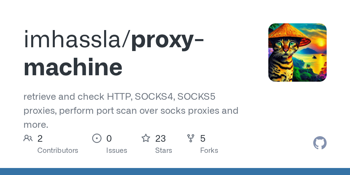 GitHub imhassla/proxymachine retrieve and check HTTP, SOCKS4