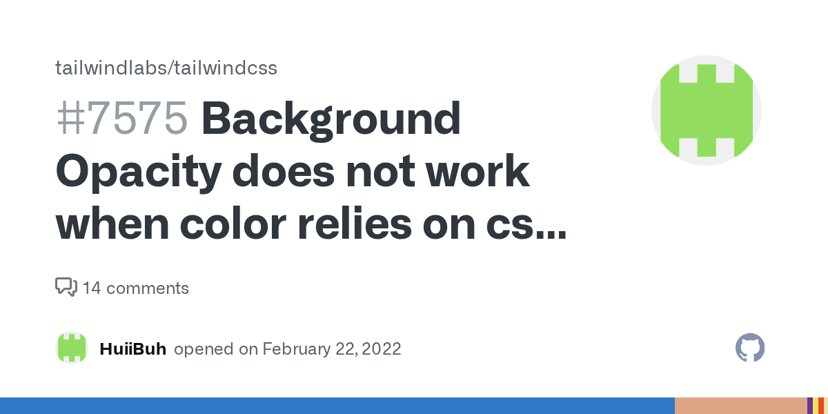 Background Opacity does not work when color relies on css variable